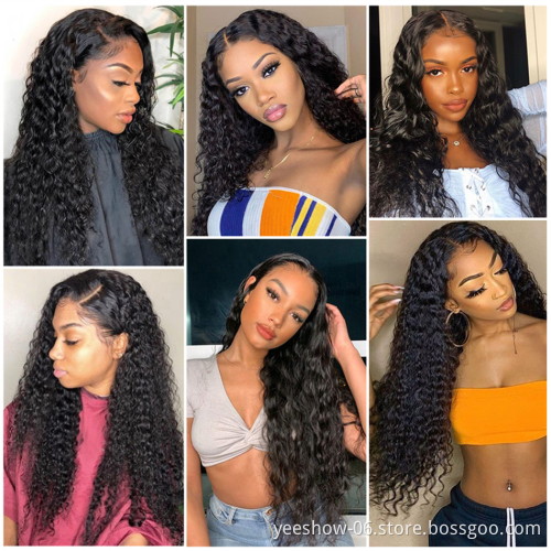 Cheap Factory wholesale Hd Transparent Full Lace Front Wig Raw Brazilian Deep Wave Virgin Human Hair Lace Frontal Wig Vendor
